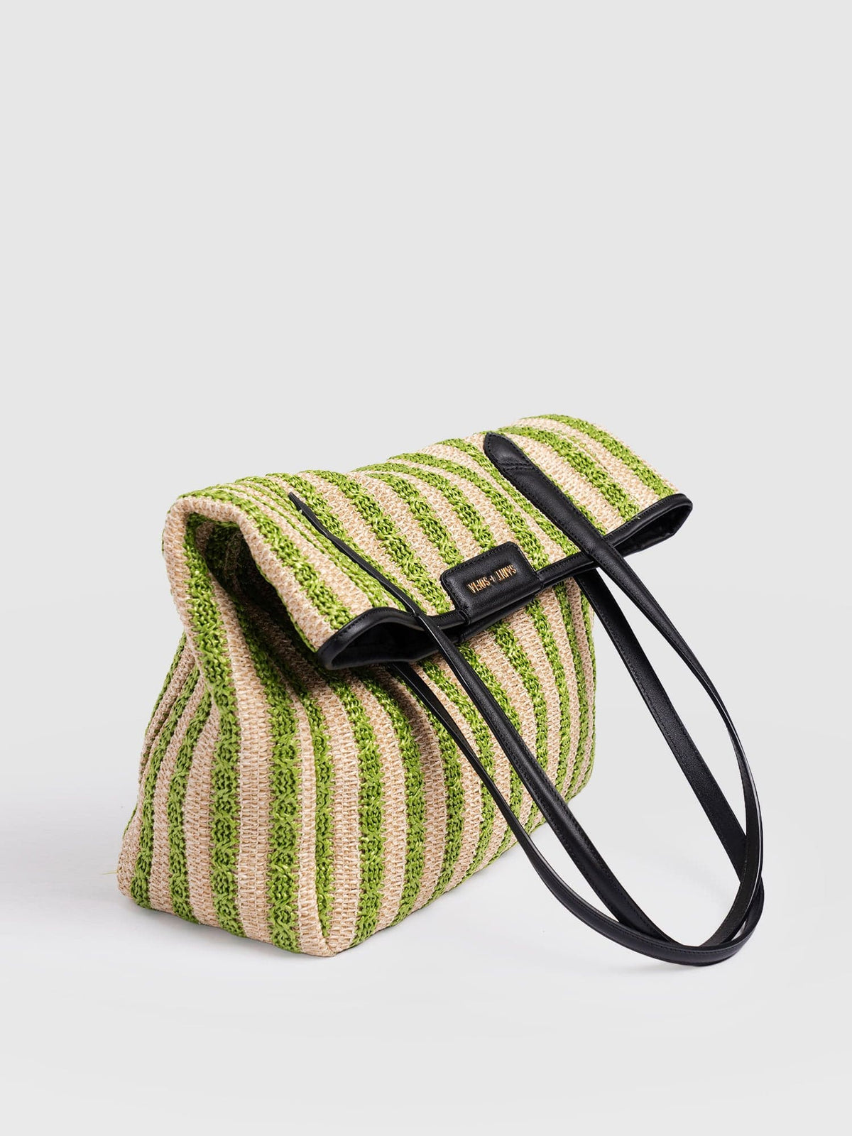 Stella Shopper Bag - Green Raffia