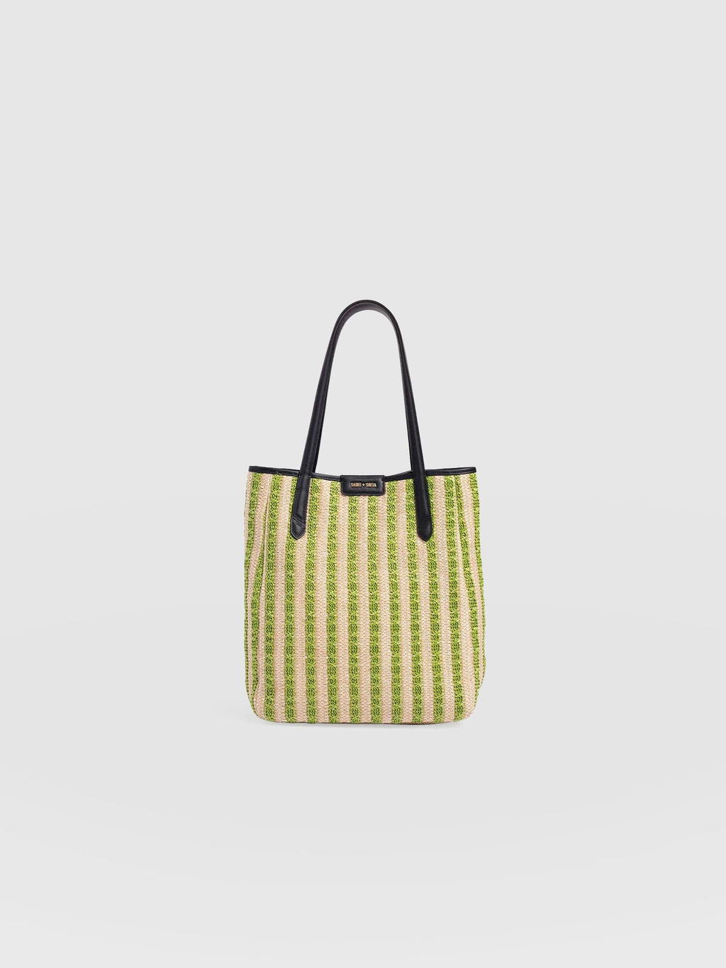 Stella Shopper Bag - Green Raffia
