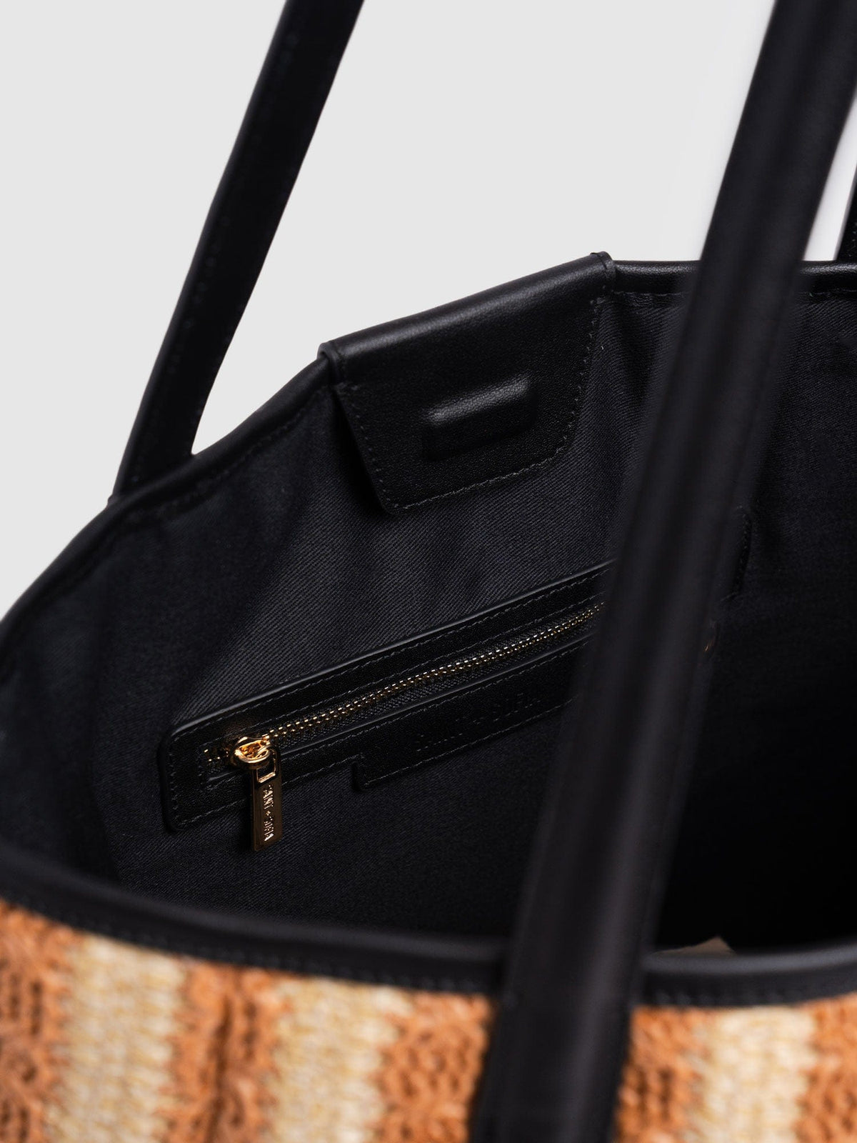 Stella Shopper Bag - Orange Raffia