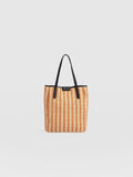 Stella Shopper Bag - Orange Raffia