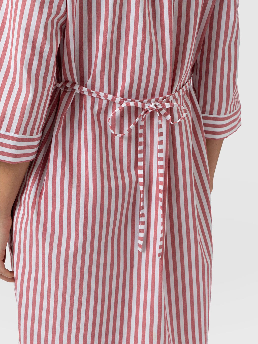 Stevie Shirt Dress - Red Stripe