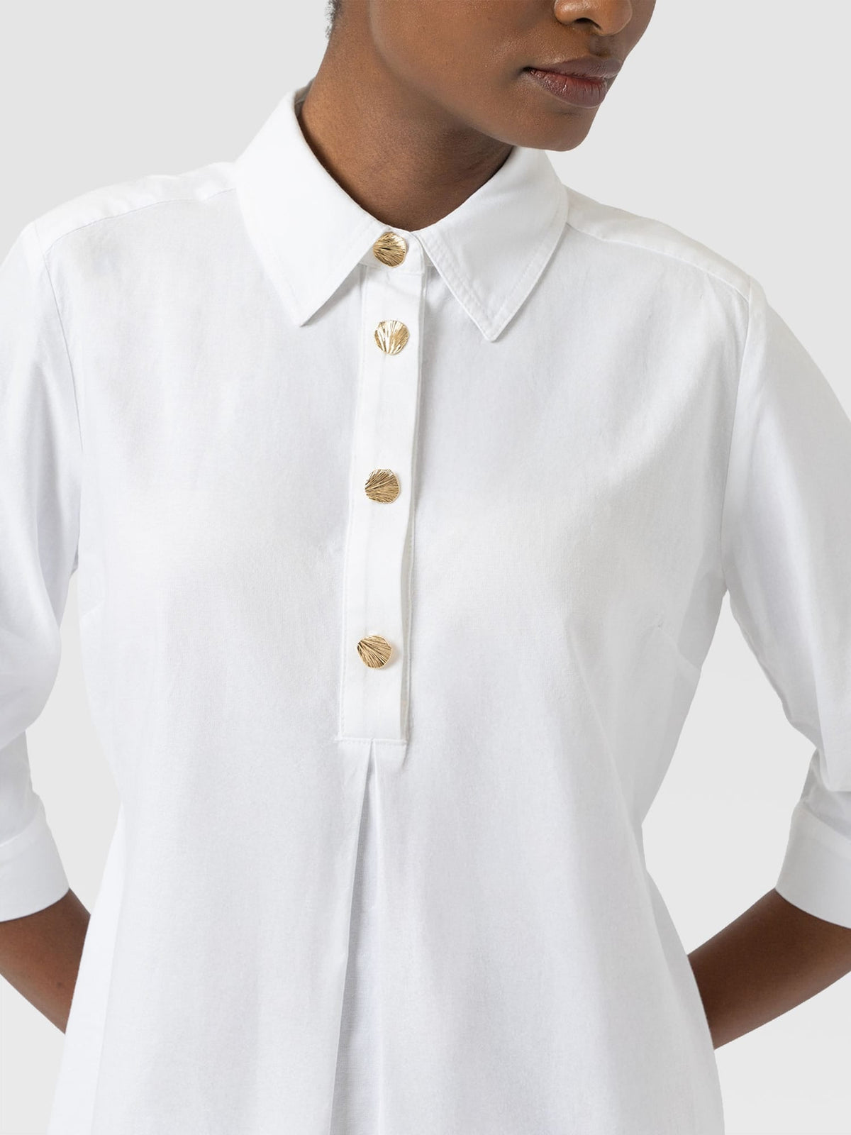 Stevie Shirt Dress - White