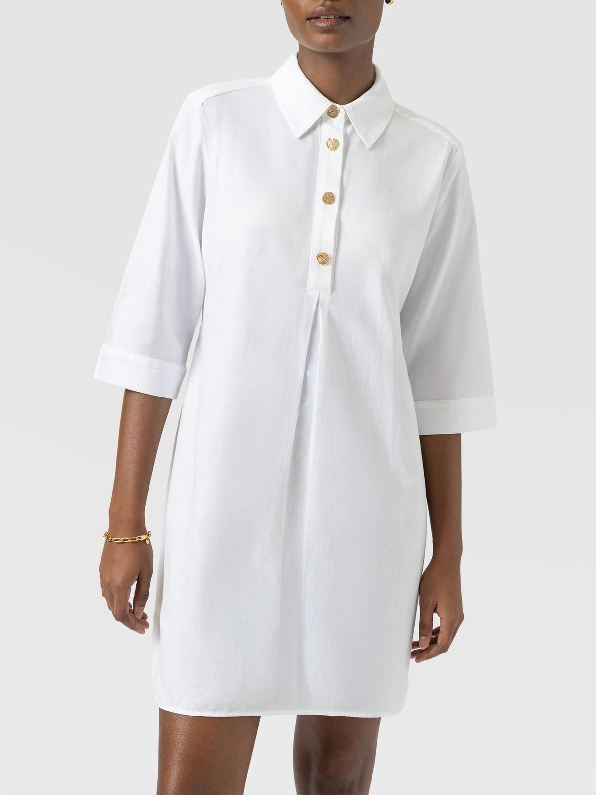 Stevie Shirt Dress - White