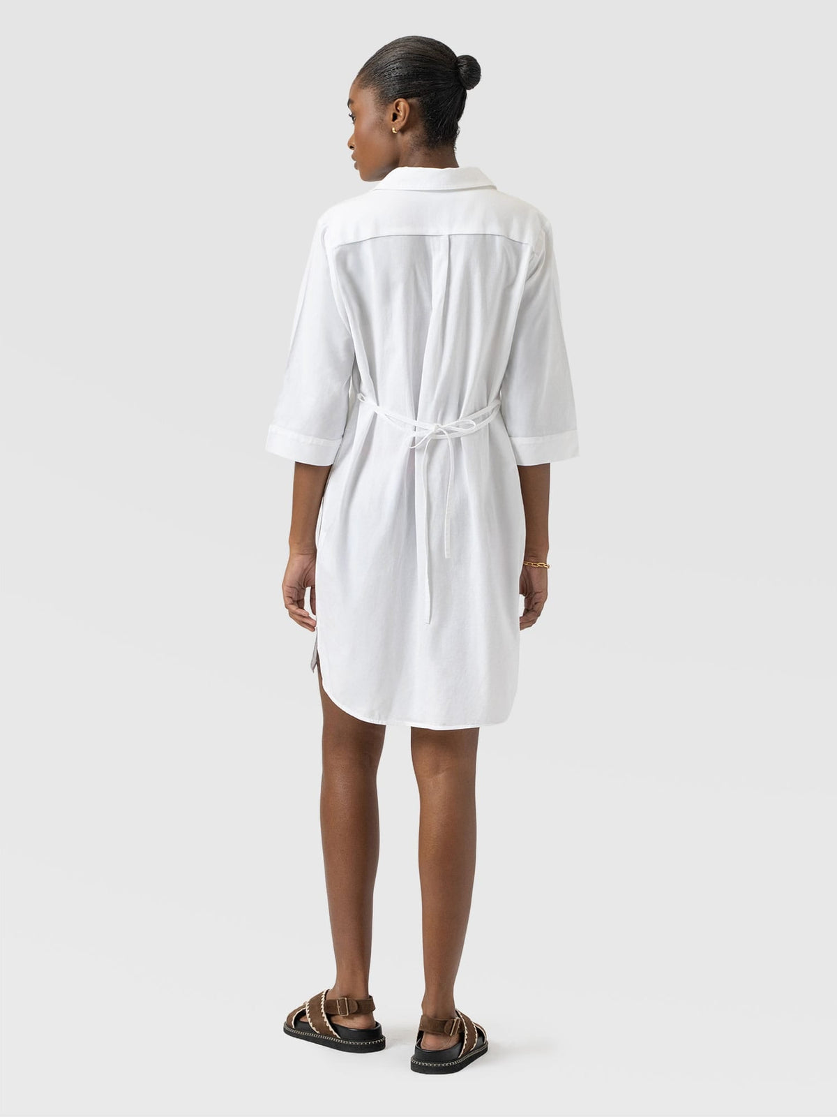 Stevie Shirt Dress - White