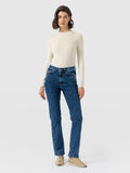 Straight Leg Jean - Mid Blue