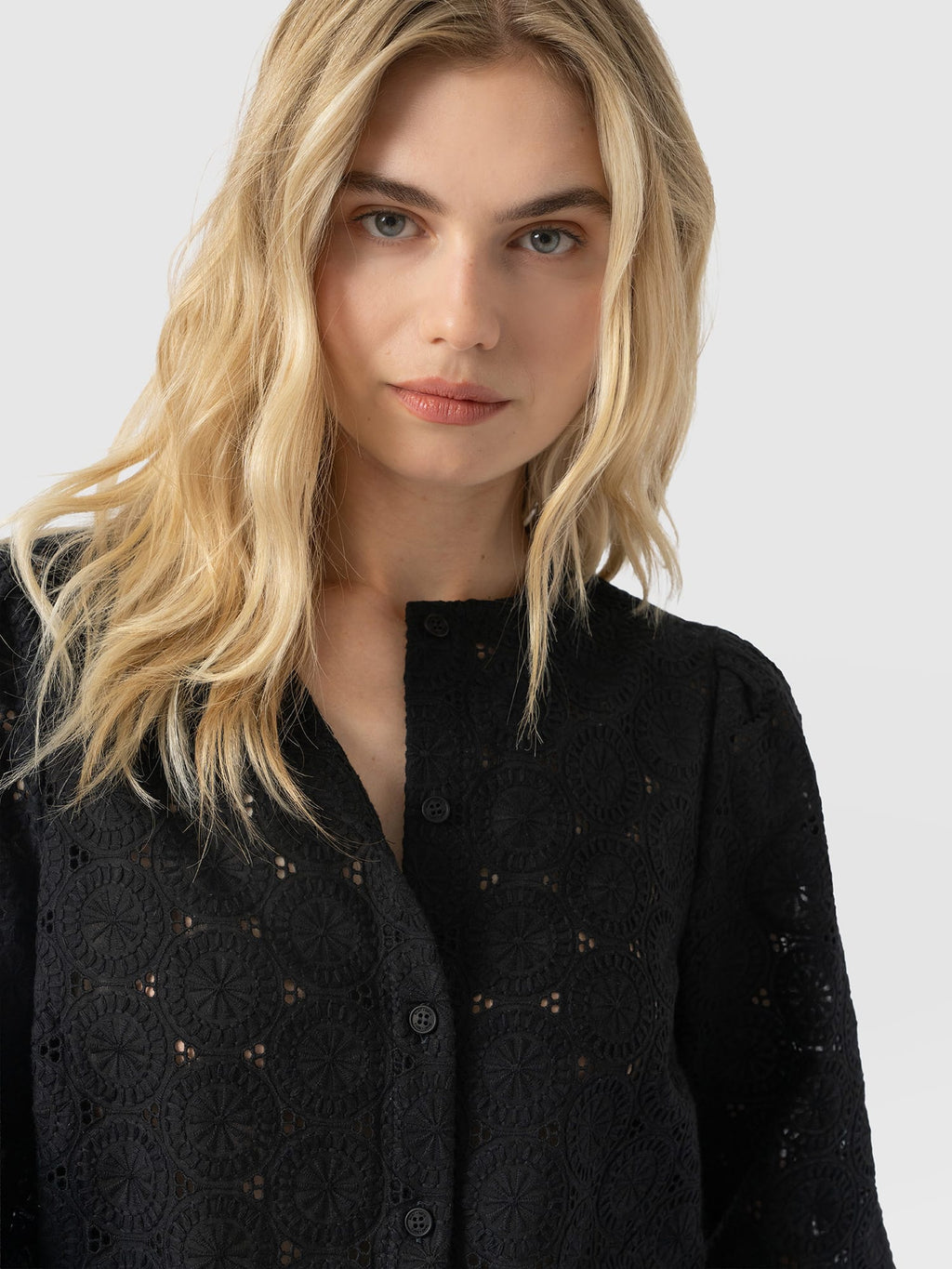 Tabitha Blouse - Black Broderie