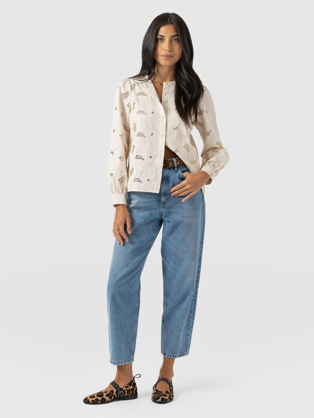 Tabitha Blouse - Cream Floral