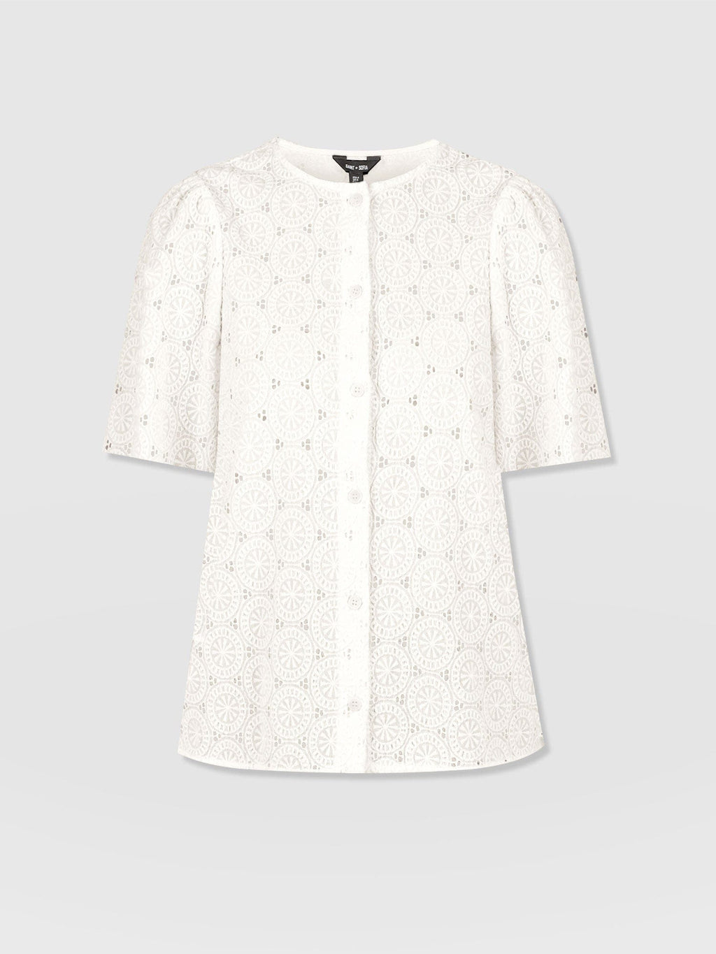 Tabitha Short Sleeve Blouse - Cream