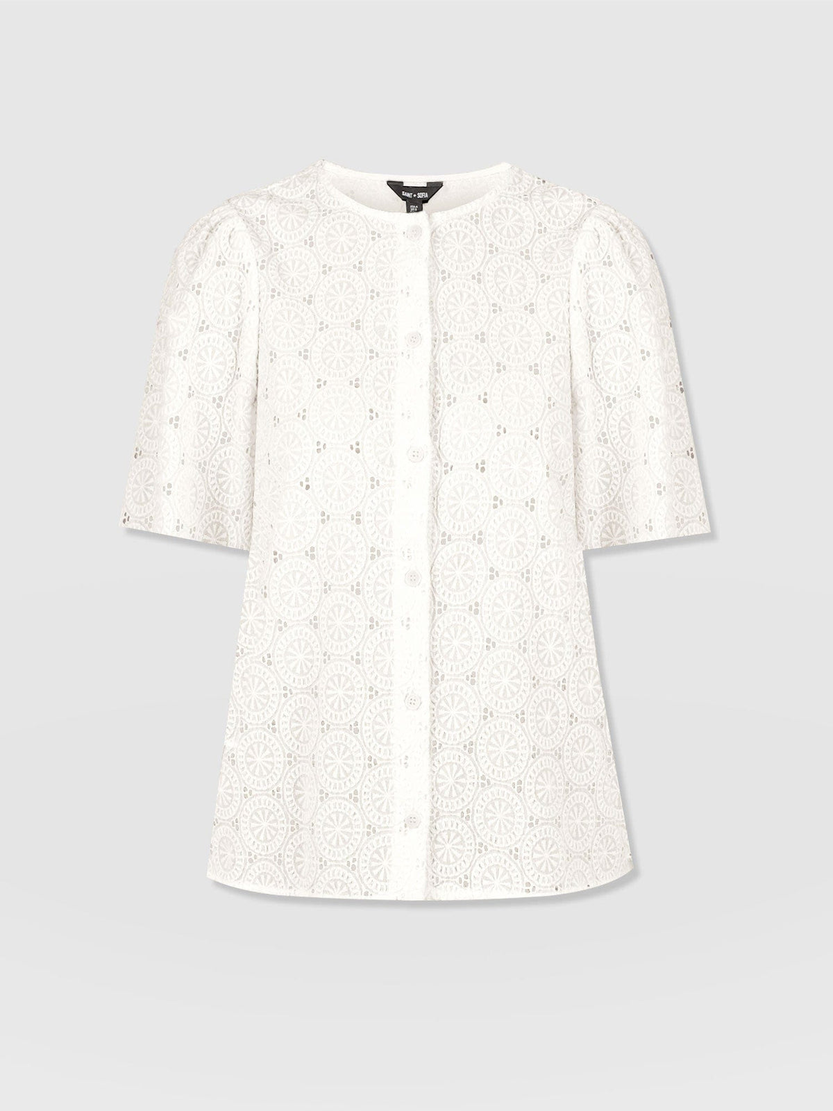 Tabitha Short Sleeve Blouse - Cream