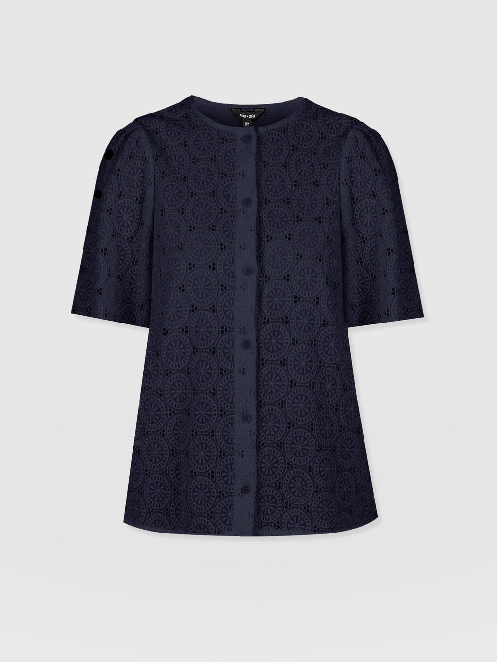 Tabitha Short Sleeve Blouse - Navy