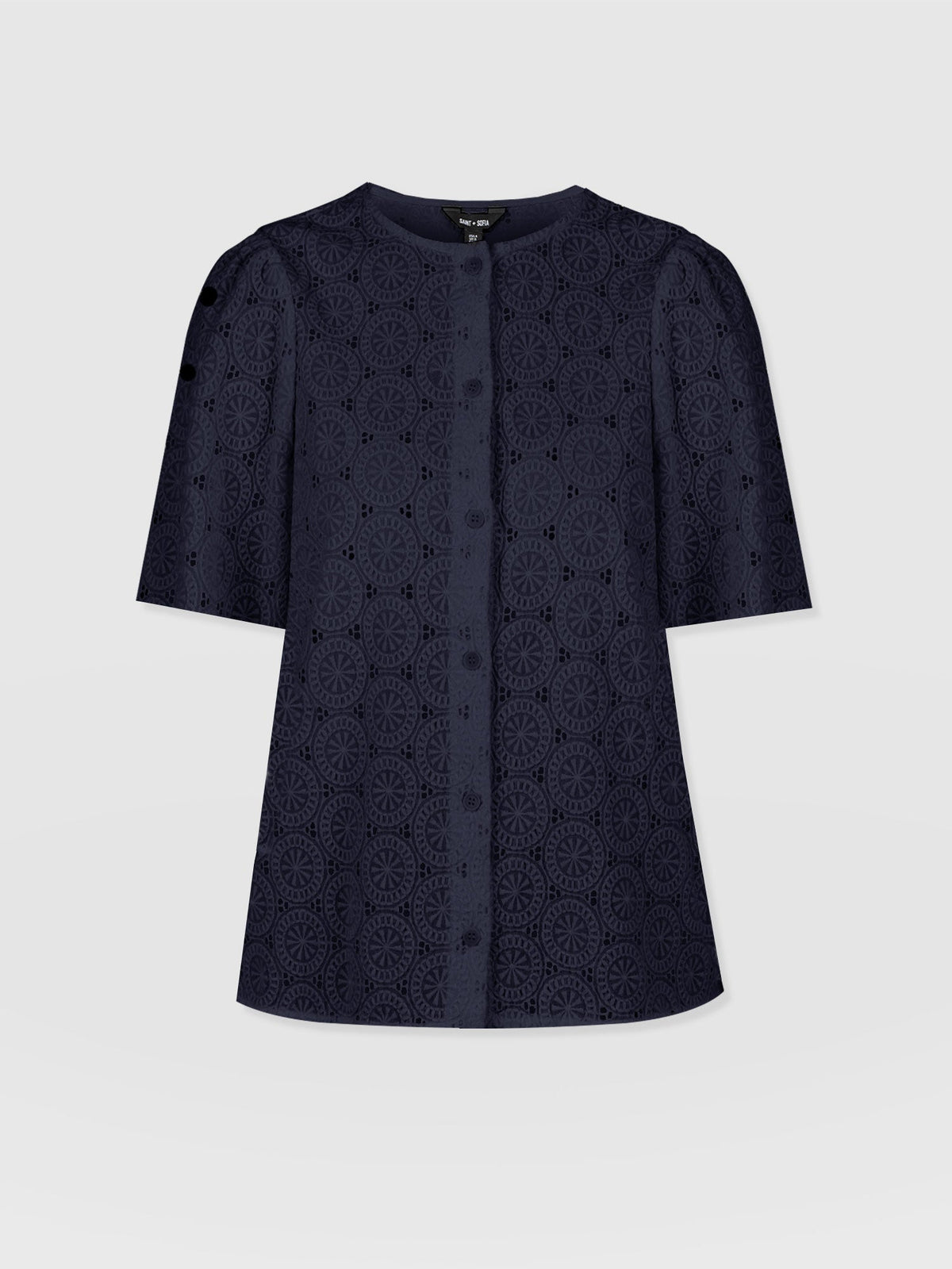 Tabitha Short Sleeve Blouse - Navy