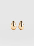 Teardrop Hammered Earrings - Gold
