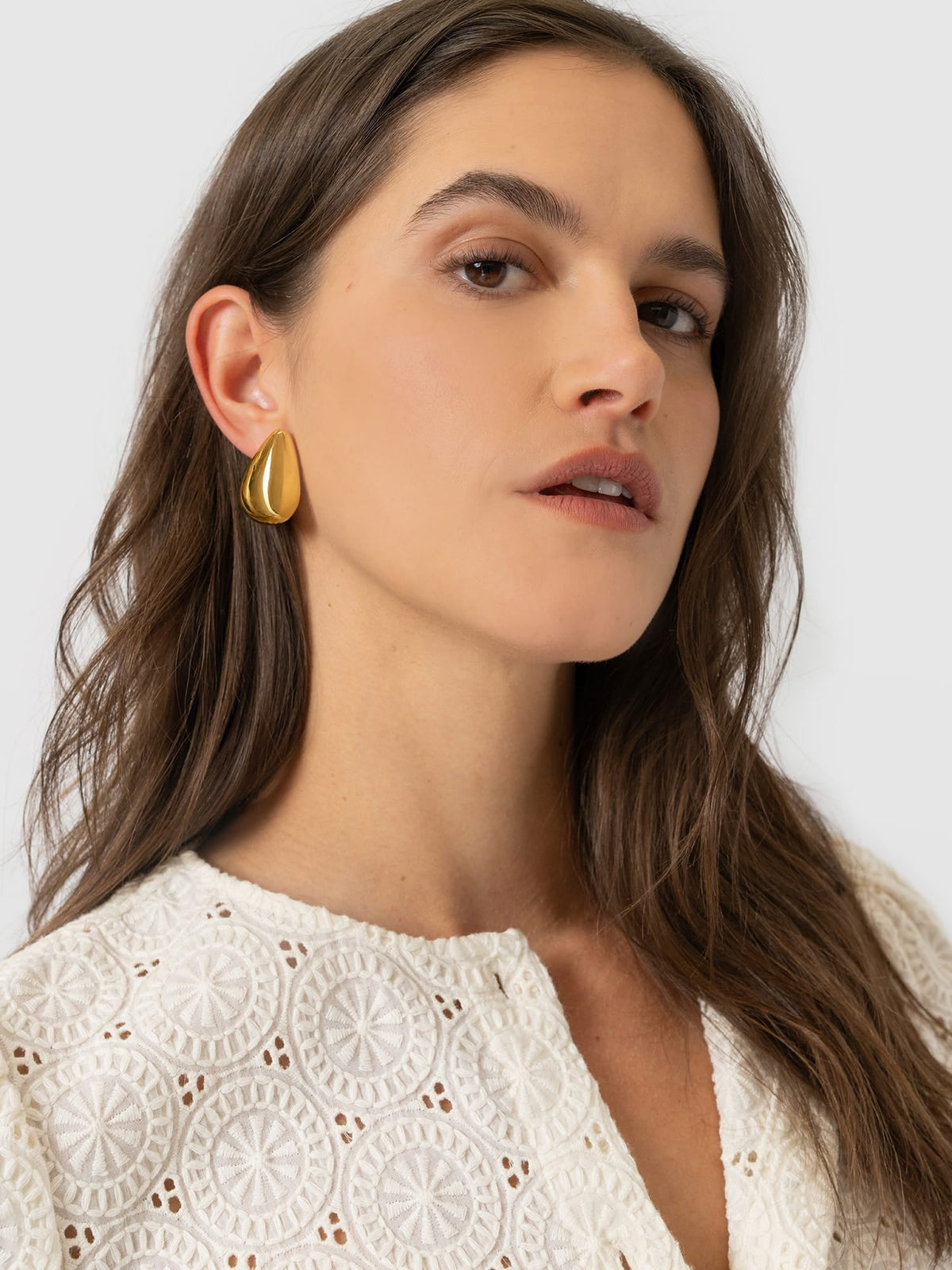 Teardrop Large Earrings - Gold