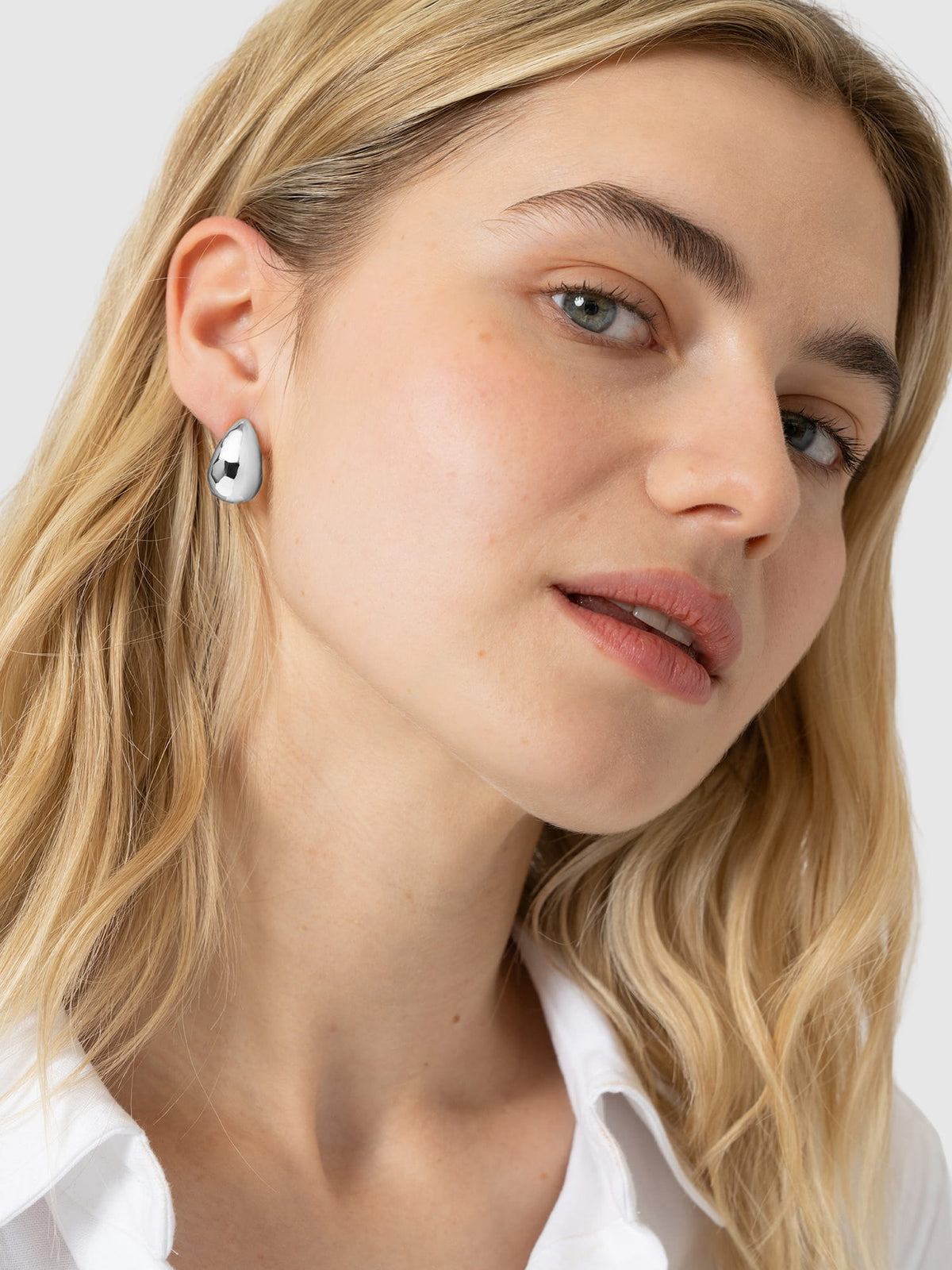 Teardrop Small Earrings - Silver