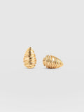 Teardrop Swirl Earrings - Gold