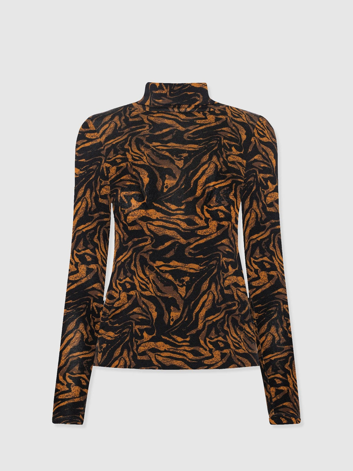 Tempest Roll Neck - Brown Zebra