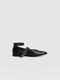 Vega Studded Ballerina Flats - Black