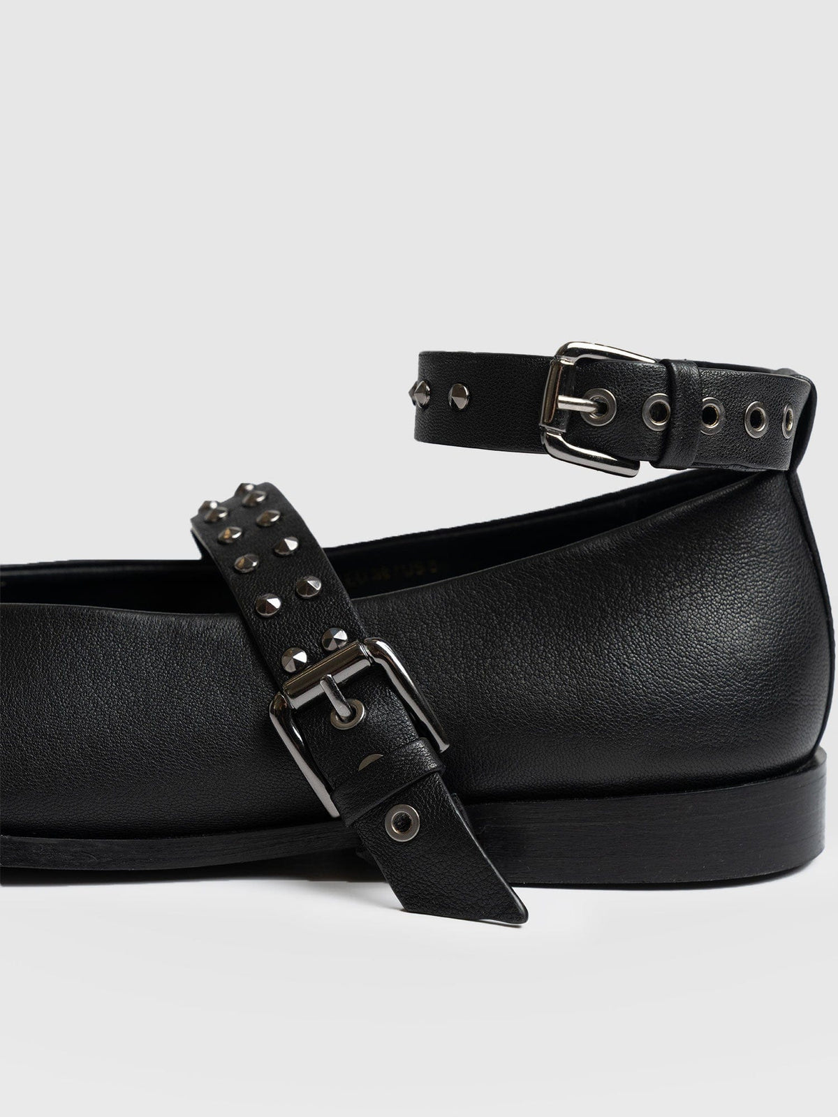 Vega Studded Ballerina Flats - Black
