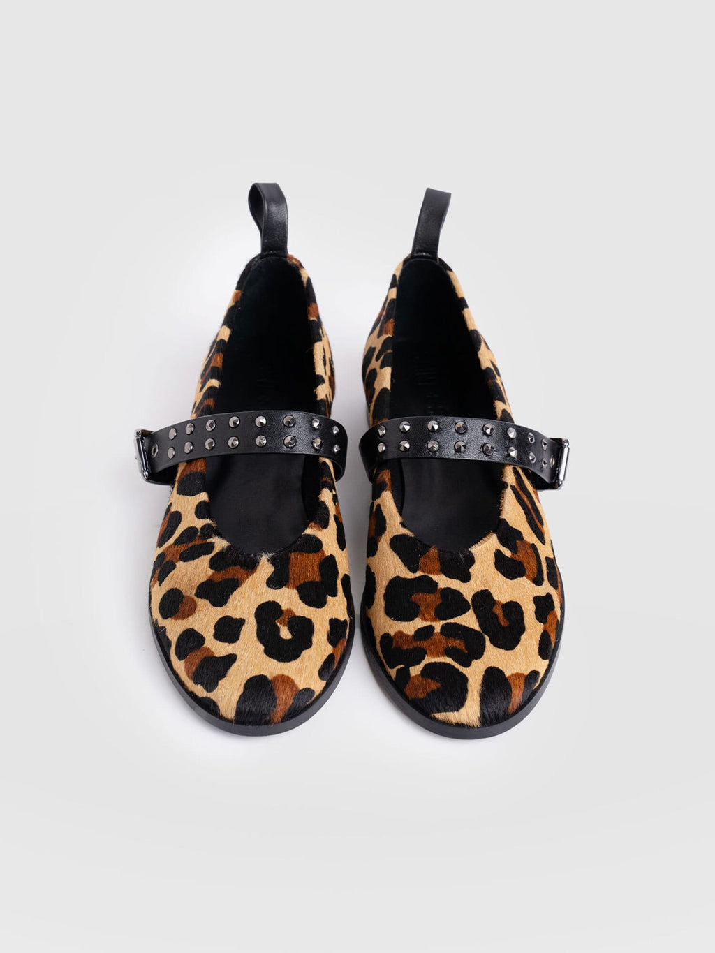 Vega Studded Ballerina Flats - Leopard