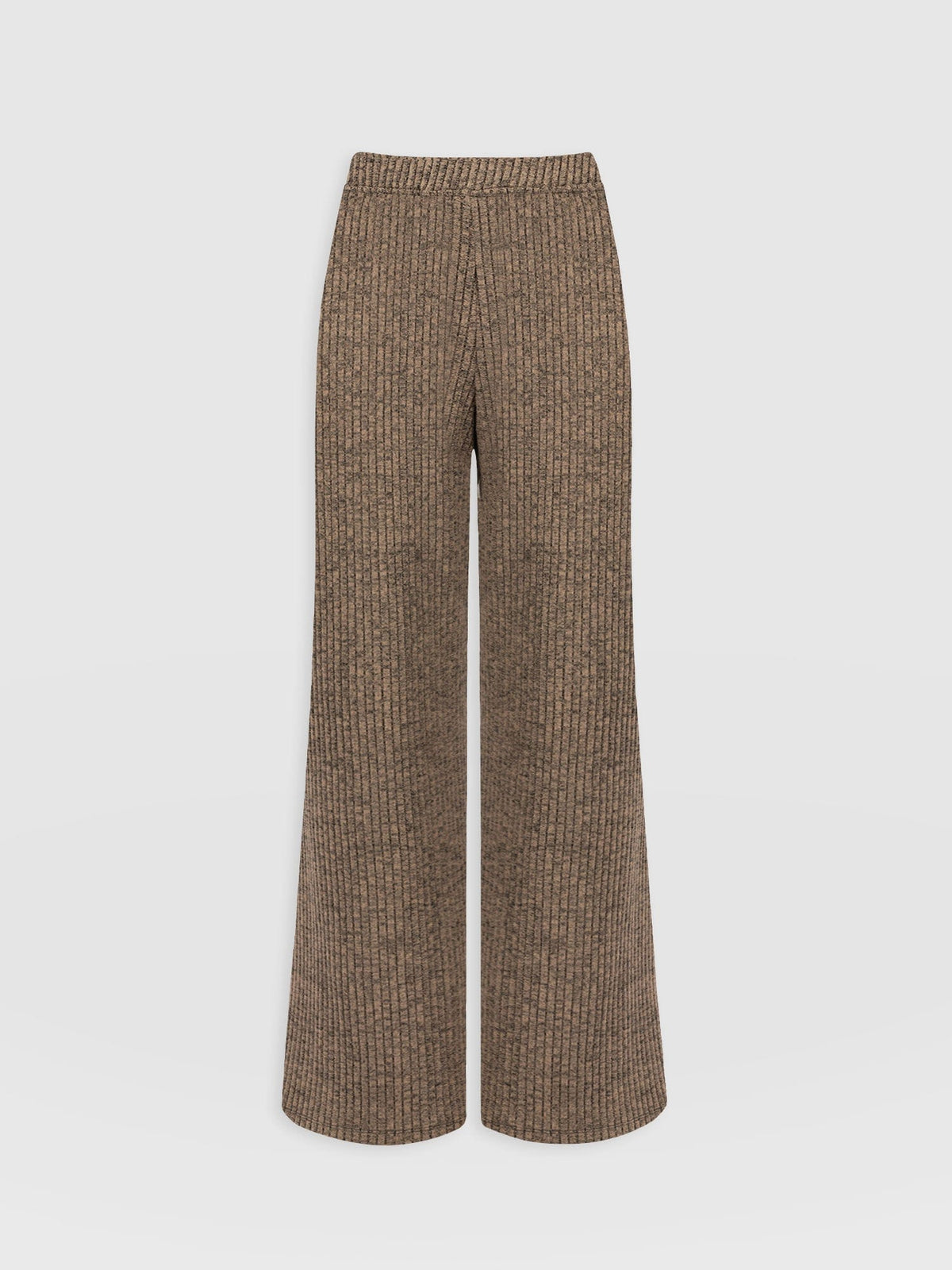 Hoxton Rib Wide Leg Pant - Beige