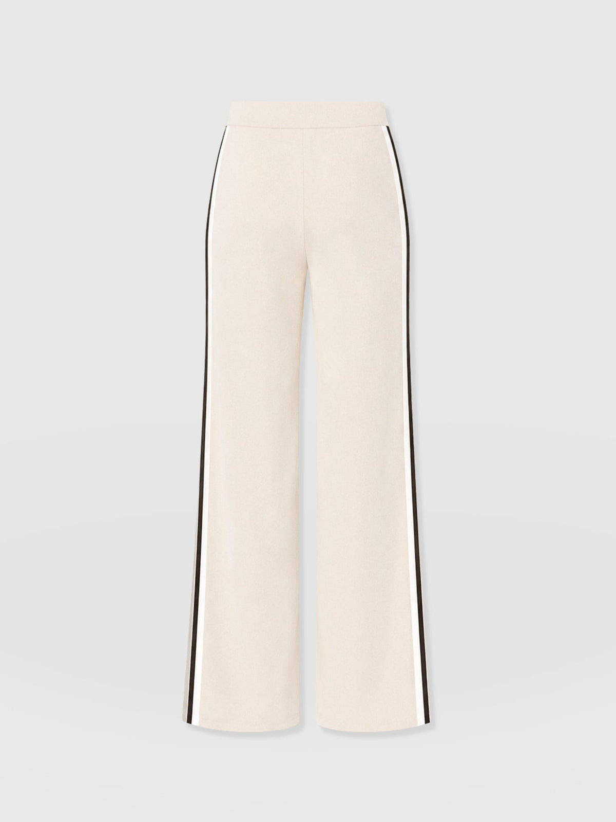 Hoxton Wide Leg Pant - Cream - Black Stripe