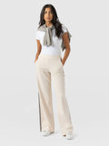 Hoxton Wide Leg Pant - Cream - Black Stripe