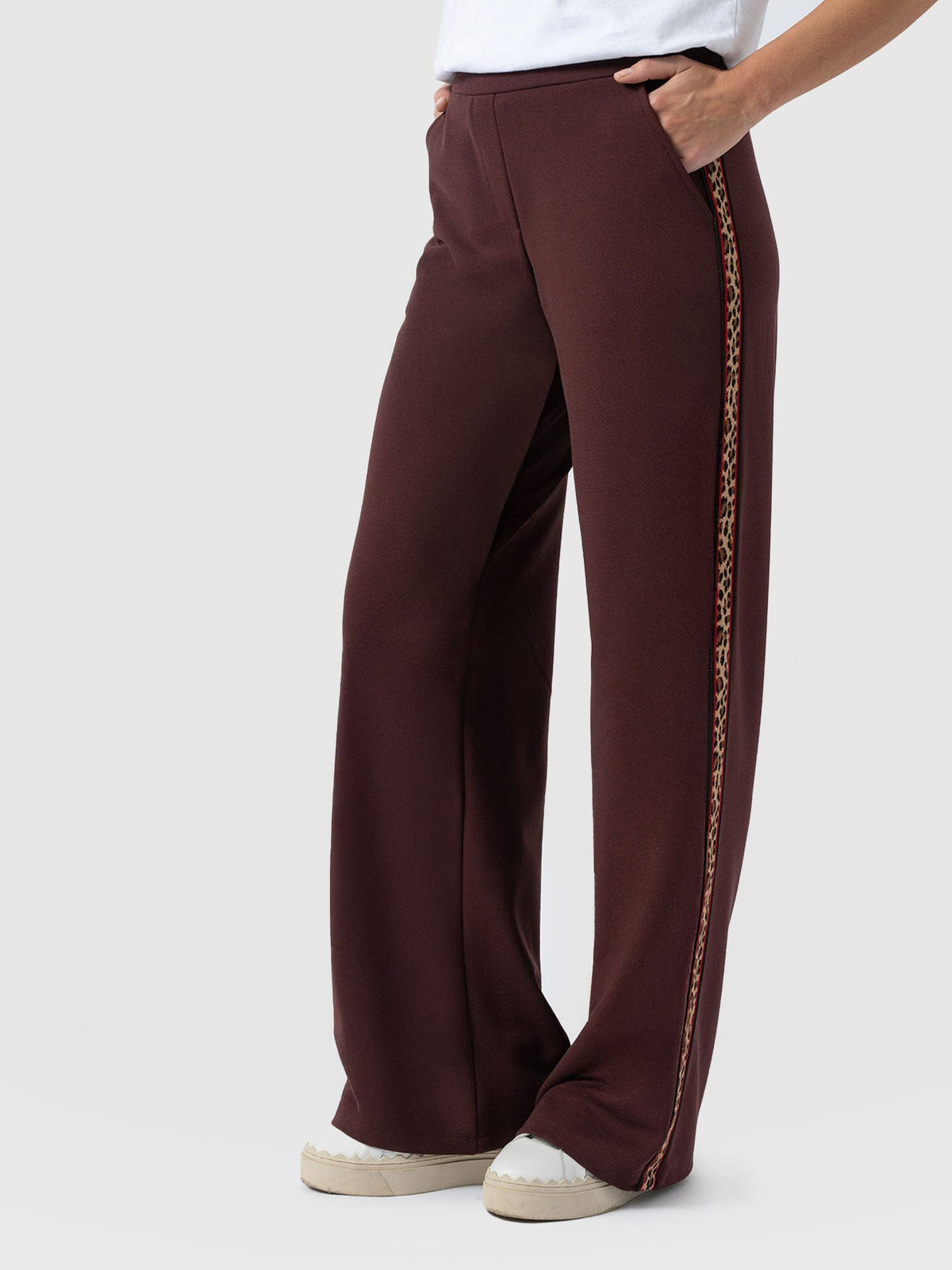 Hoxton Wide Leg Pant - Maroon