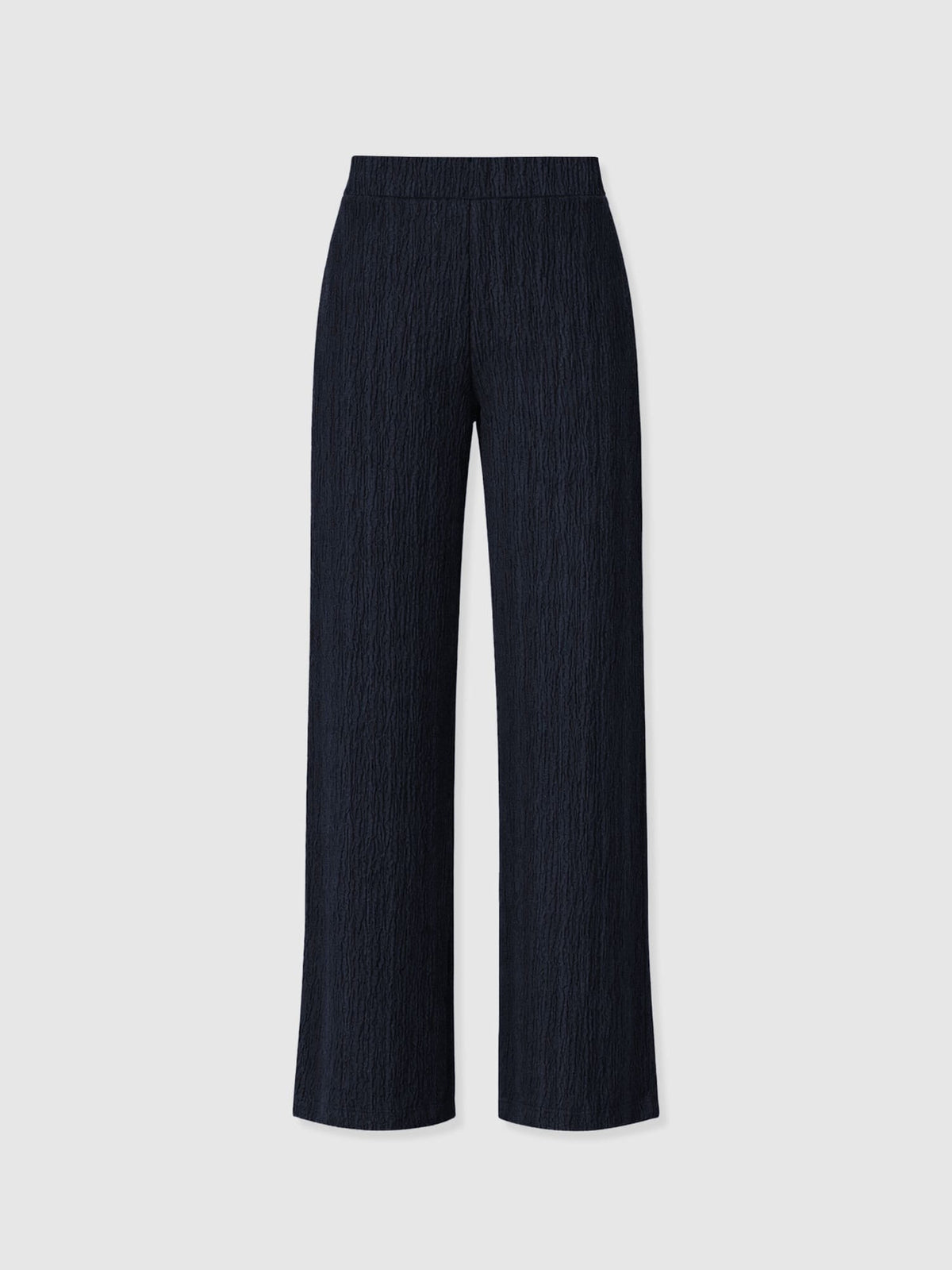 Hoxton Wide Leg Pant - Navy Textured