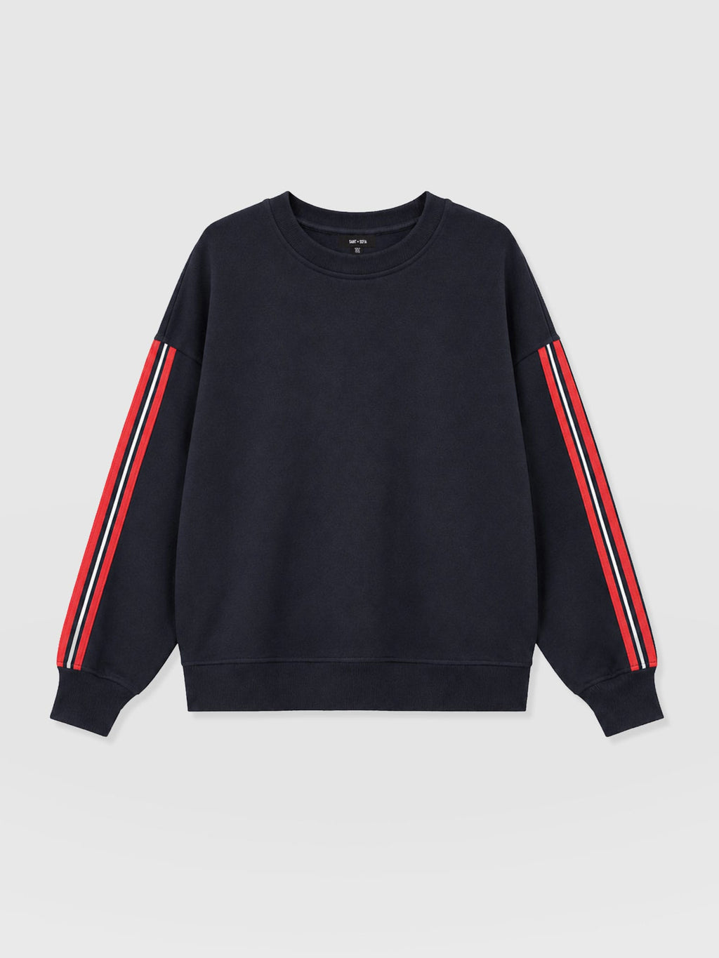 Hoxton Sweatshirt - Navy - Red Stripe