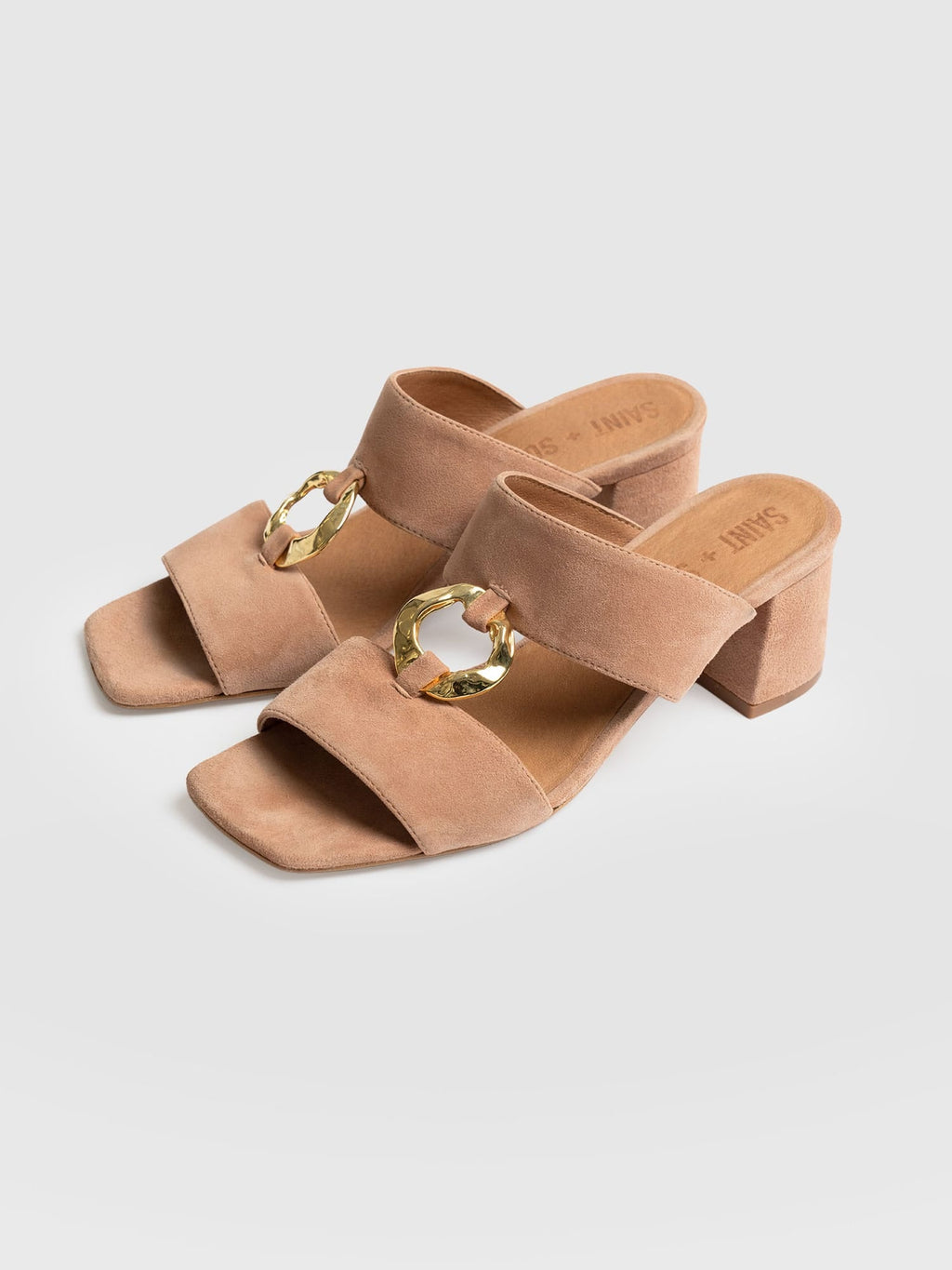 Vivienne Heeled Mules - Blush
