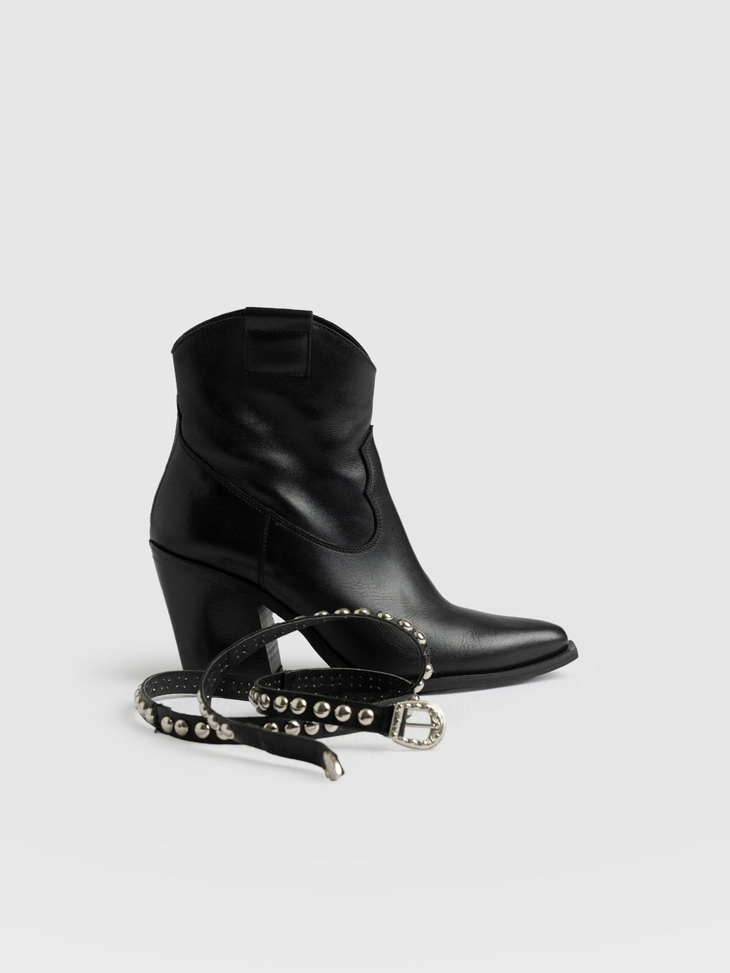 Western Studded Boot - Black