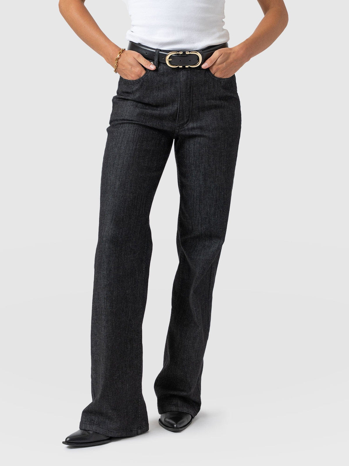 Wide Leg Jean - Black Wash