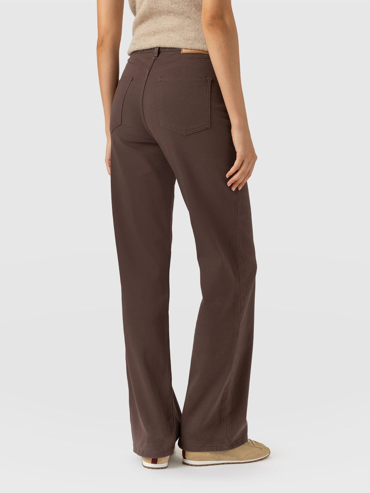 Wide Leg Jean - Brown