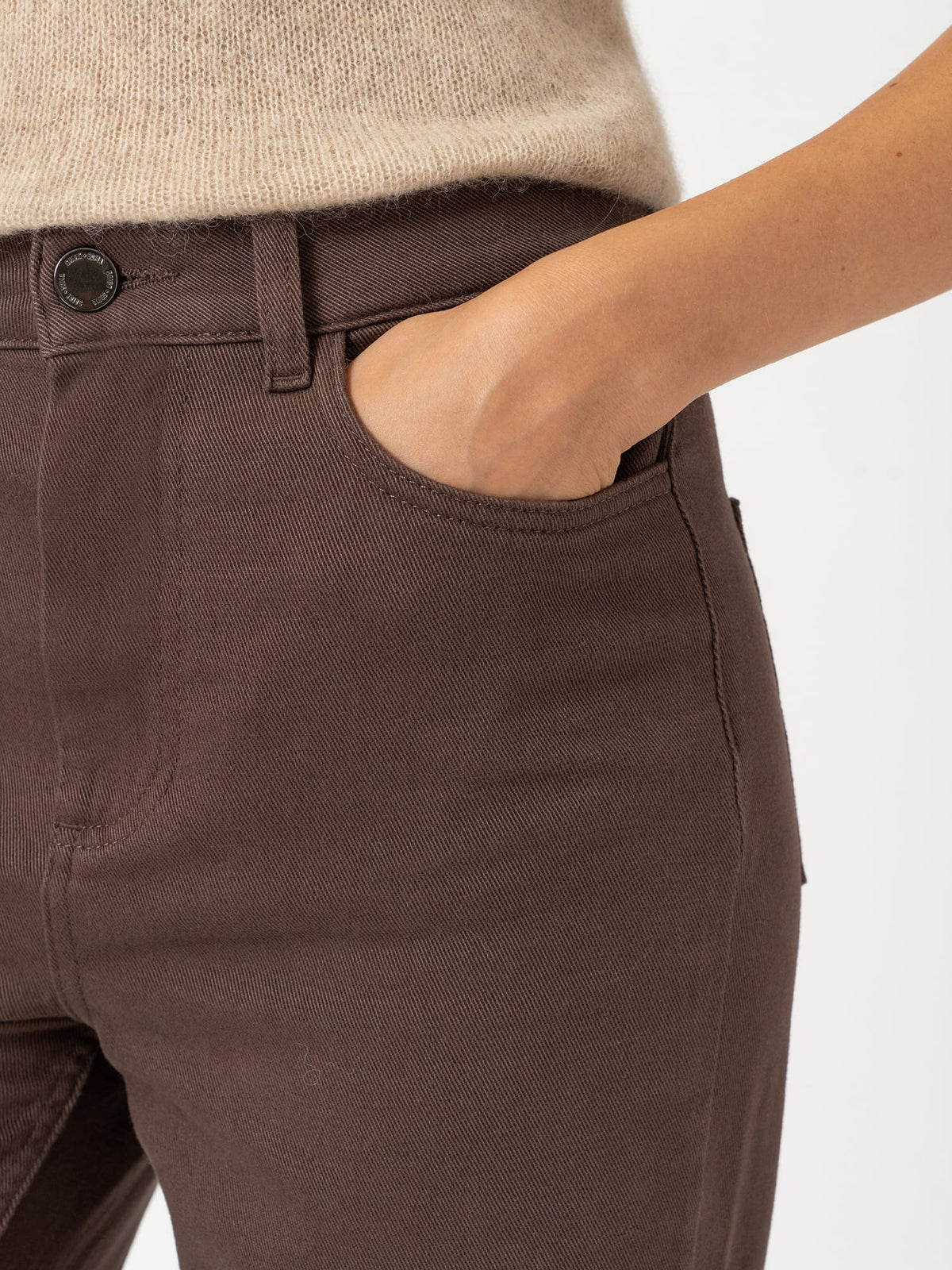 Wide Leg Jean - Brown
