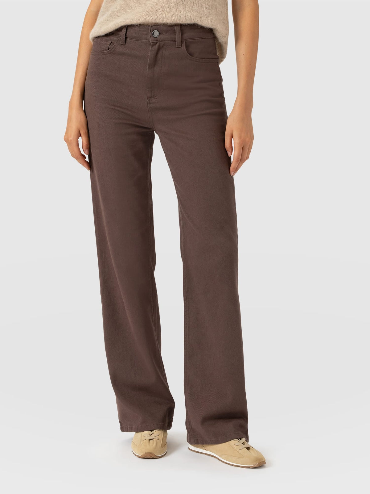 Wide Leg Jean - Brown