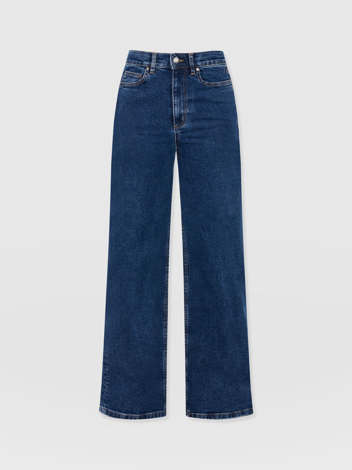 Wide Leg Jean - Mid Blue