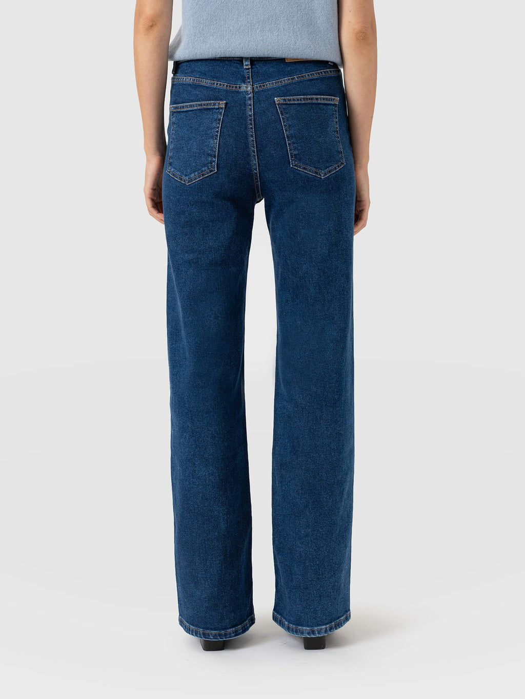 Wide Leg Jean - Mid Blue