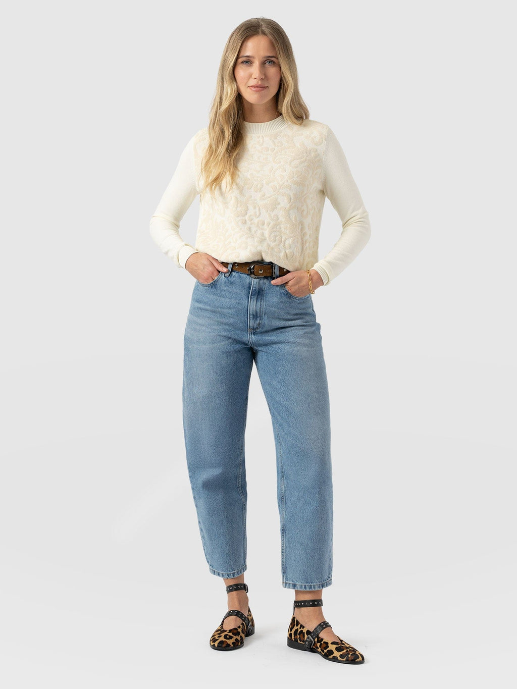 Wren Long Sleeve Knit - Cream